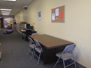 A nice bright place to study and free Wi-Fi and computers for patron use