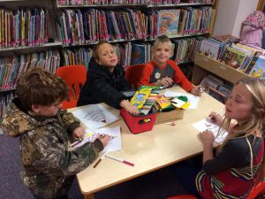 Coloring at the library