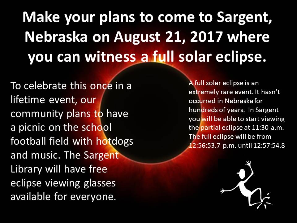 Eclipse celebration in Sargent NE August 21