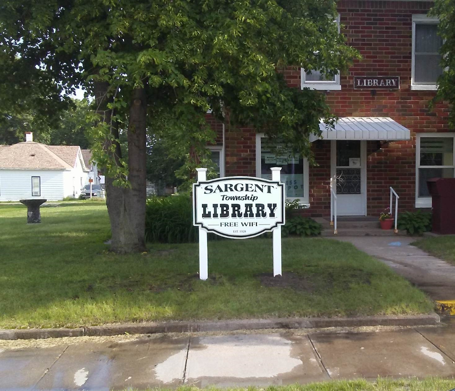 New Sargent Library sign
