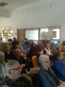 Patrons gathered on Tuesday to listen to the program about the North Platte Canteen.