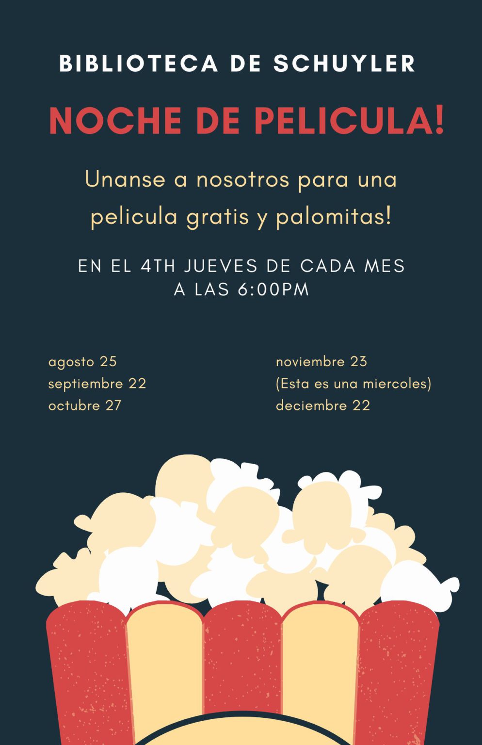 Movie Night | Noche de Pelicula - Schuyler Public Library