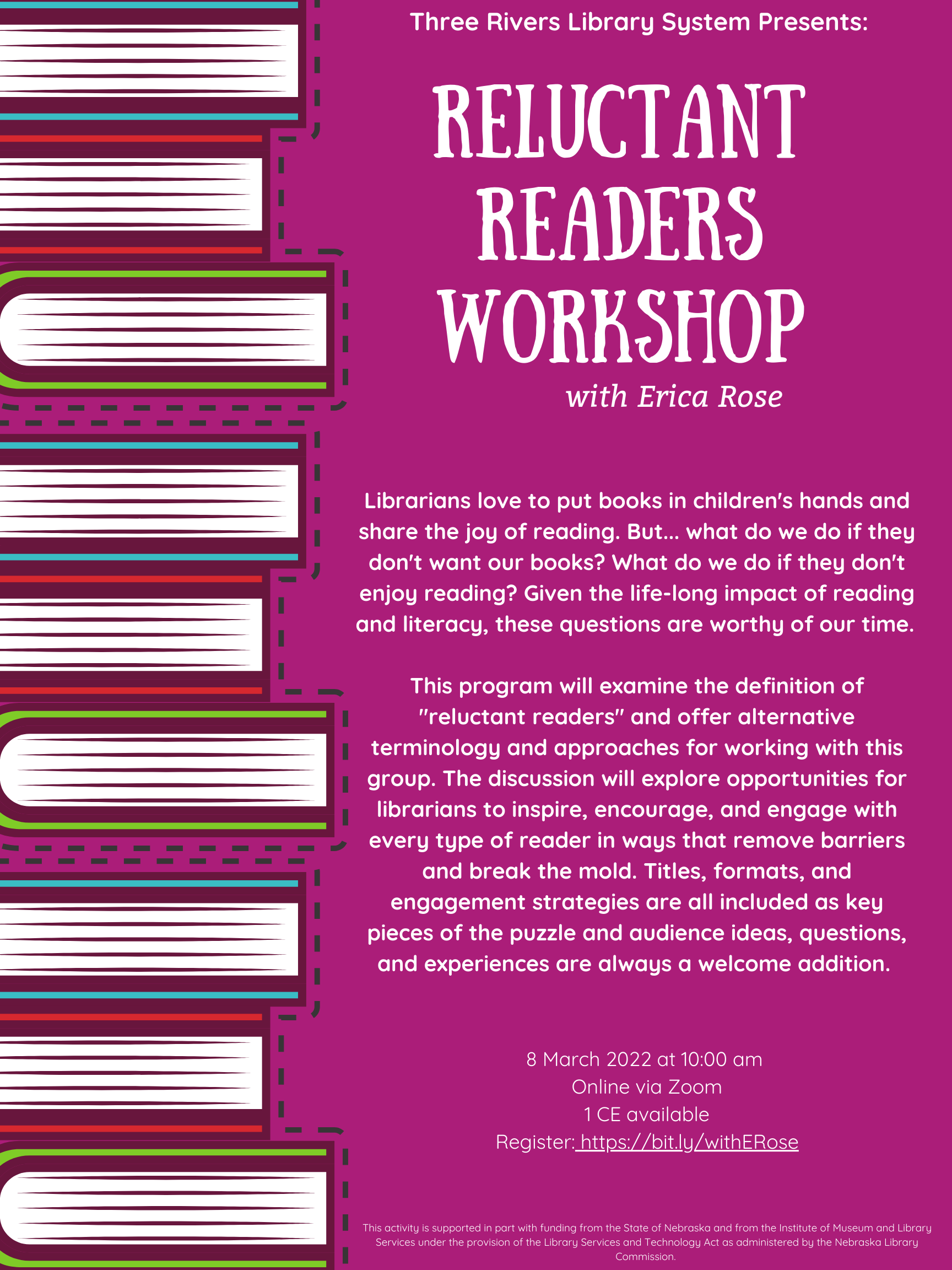 Reluctant Readers Workshop! - Three Rivers Library System